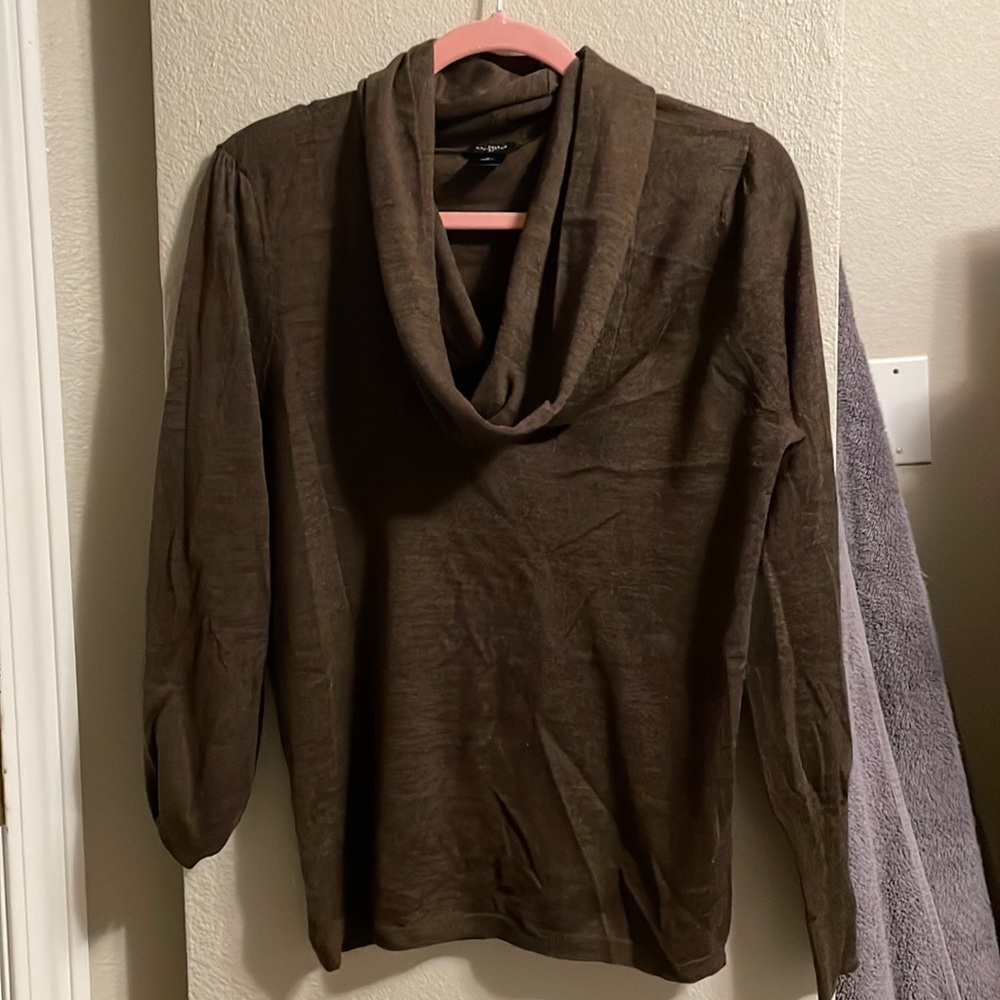 Brown cowl neck sweater